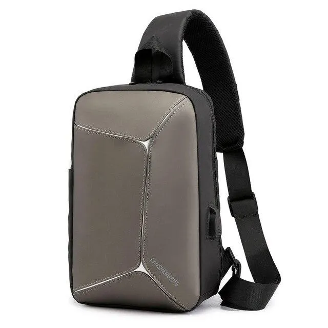 New USB Backpack Shoulder Mochilas One Strap Smart Bagpack Men Bag Travel Classic Teenage Shockproof Urban Crossbody Back Pack