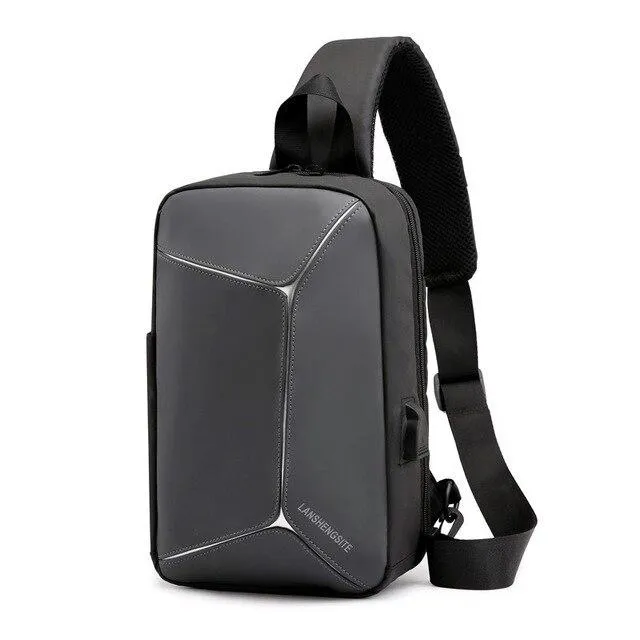 New USB Backpack Shoulder Mochilas One Strap Smart Bagpack Men Bag Travel Classic Teenage Shockproof Urban Crossbody Back Pack