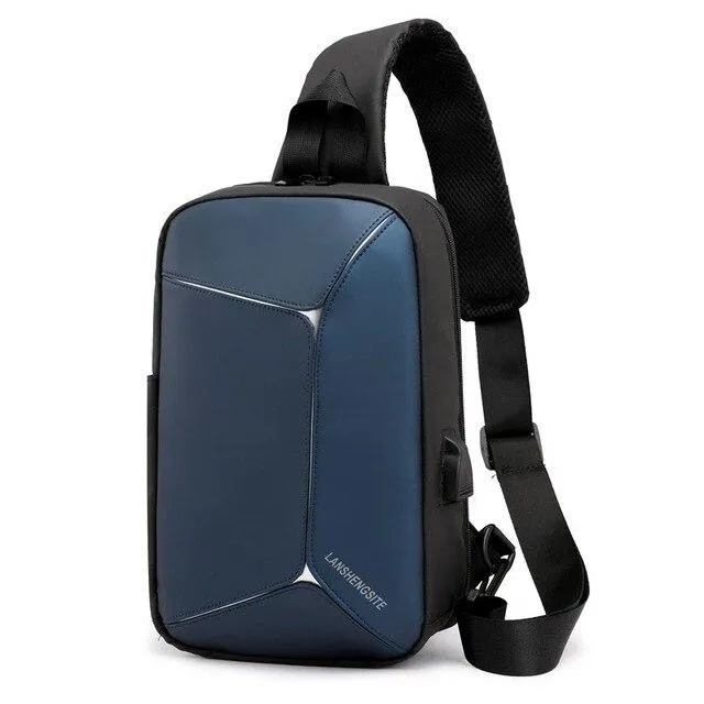 New USB Backpack Shoulder Mochilas One Strap Smart Bagpack Men Bag Travel Classic Teenage Shockproof Urban Crossbody Back Pack