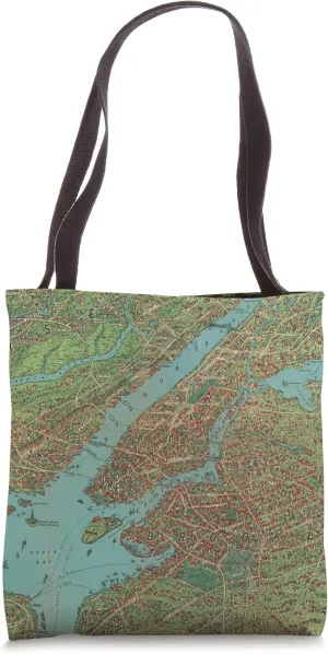 New York City Map Tote Bag