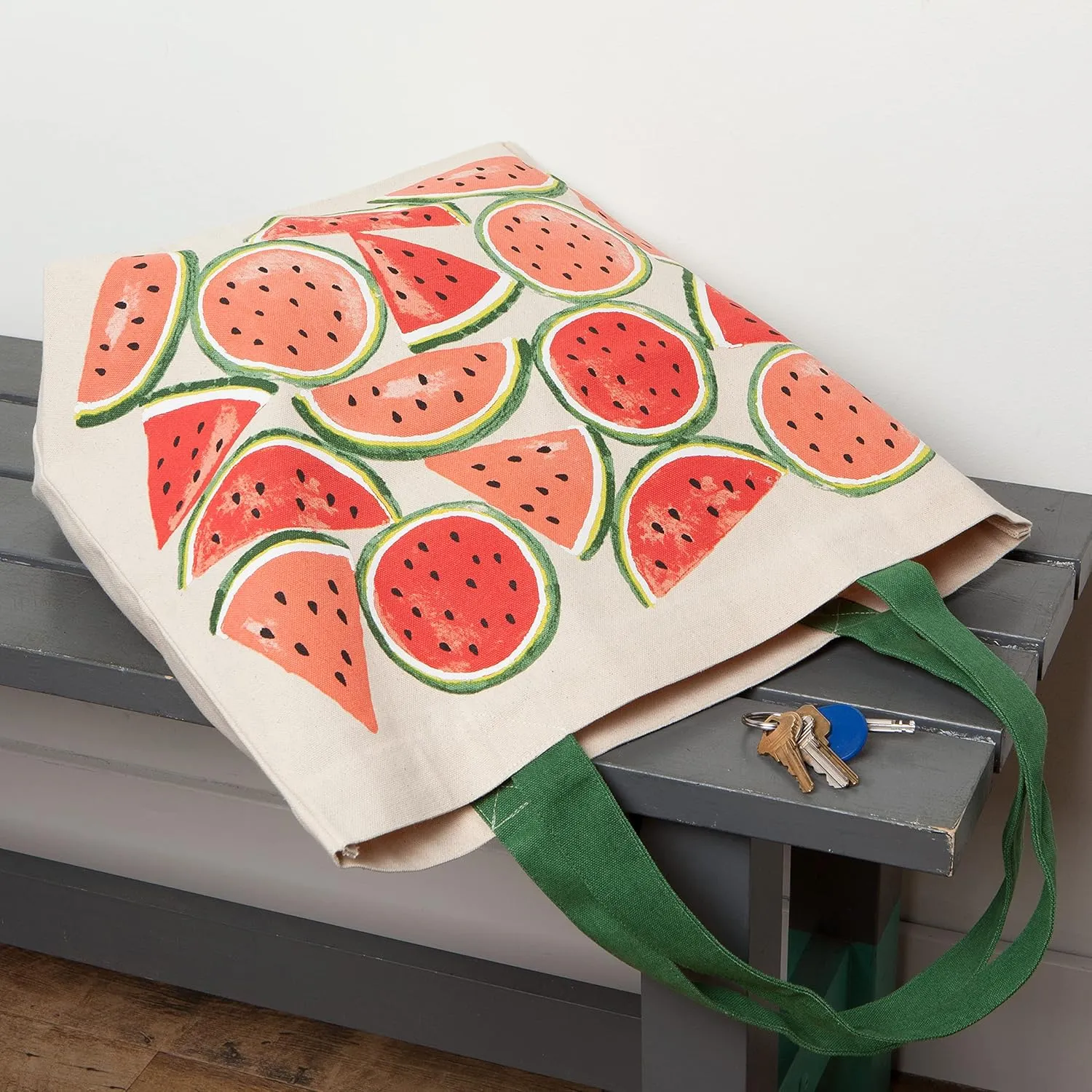Now Designs Printed Reusable Cotton Tote Bag, 15 x 18 inch