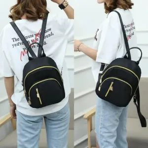 Nylon Fashion School Bag Black Backpack Teenage Girl Mini Shoulder Bag For Girls Travel Shoulder Bag Rucksack Women