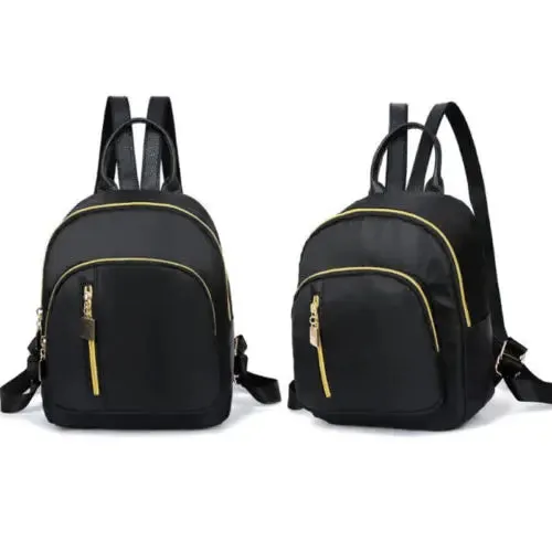 Nylon Fashion School Bag Black Backpack Teenage Girl Mini Shoulder Bag For Girls Travel Shoulder Bag Rucksack Women