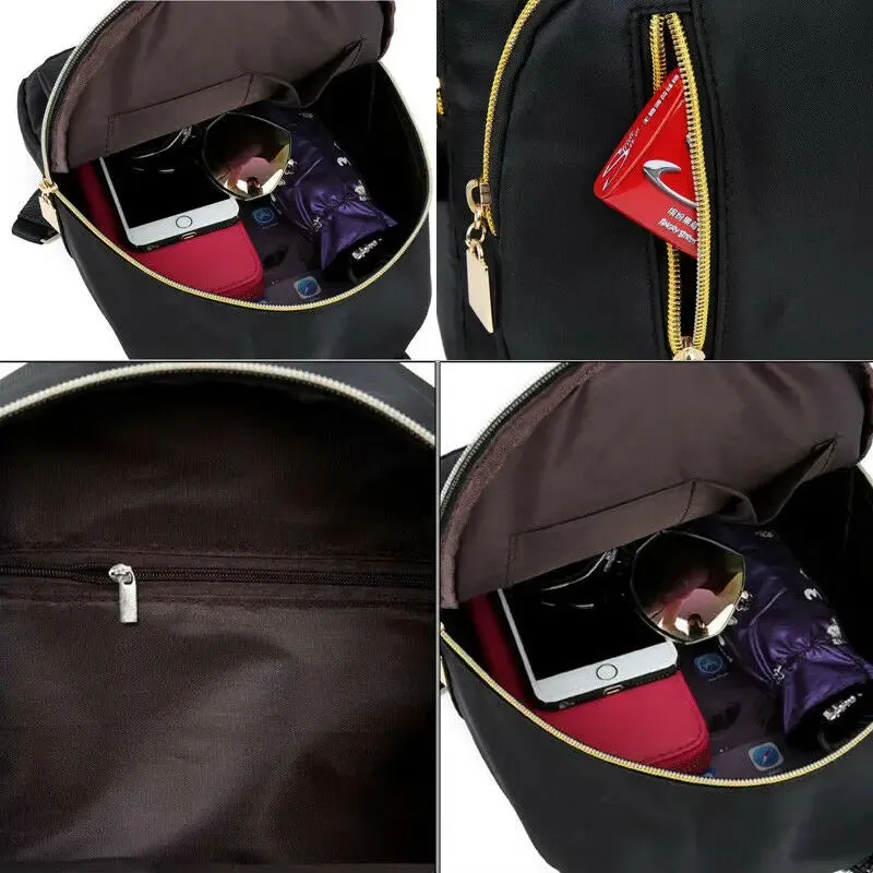 Nylon Fashion School Bag Black Backpack Teenage Girl Mini Shoulder Bag For Girls Travel Shoulder Bag Rucksack Women