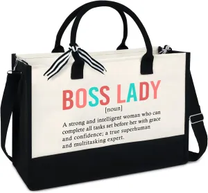 OASSIE Appreciation Gifts for Women - Canvas Tote Bag 13oz with Zipper - Mothers Day Birthday Thank You Gifts for Women Mom