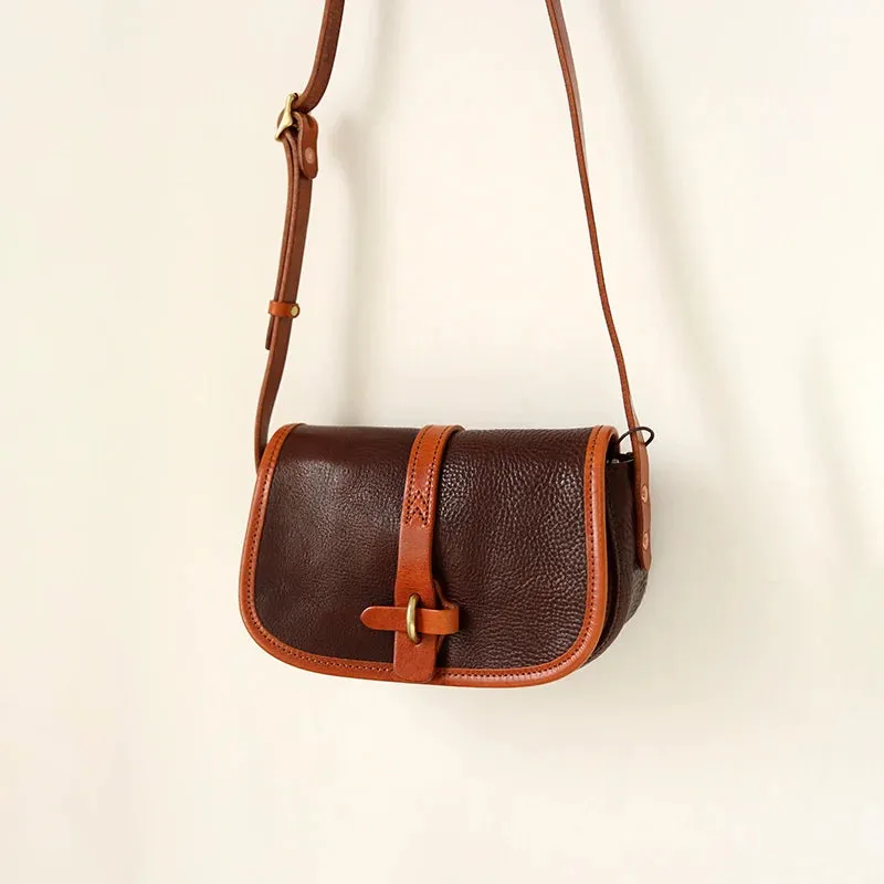Oil Wax Leather Saddle Bag