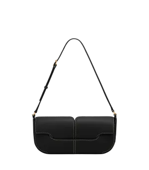 Osmo - Smooth Black with Ecru Stitching