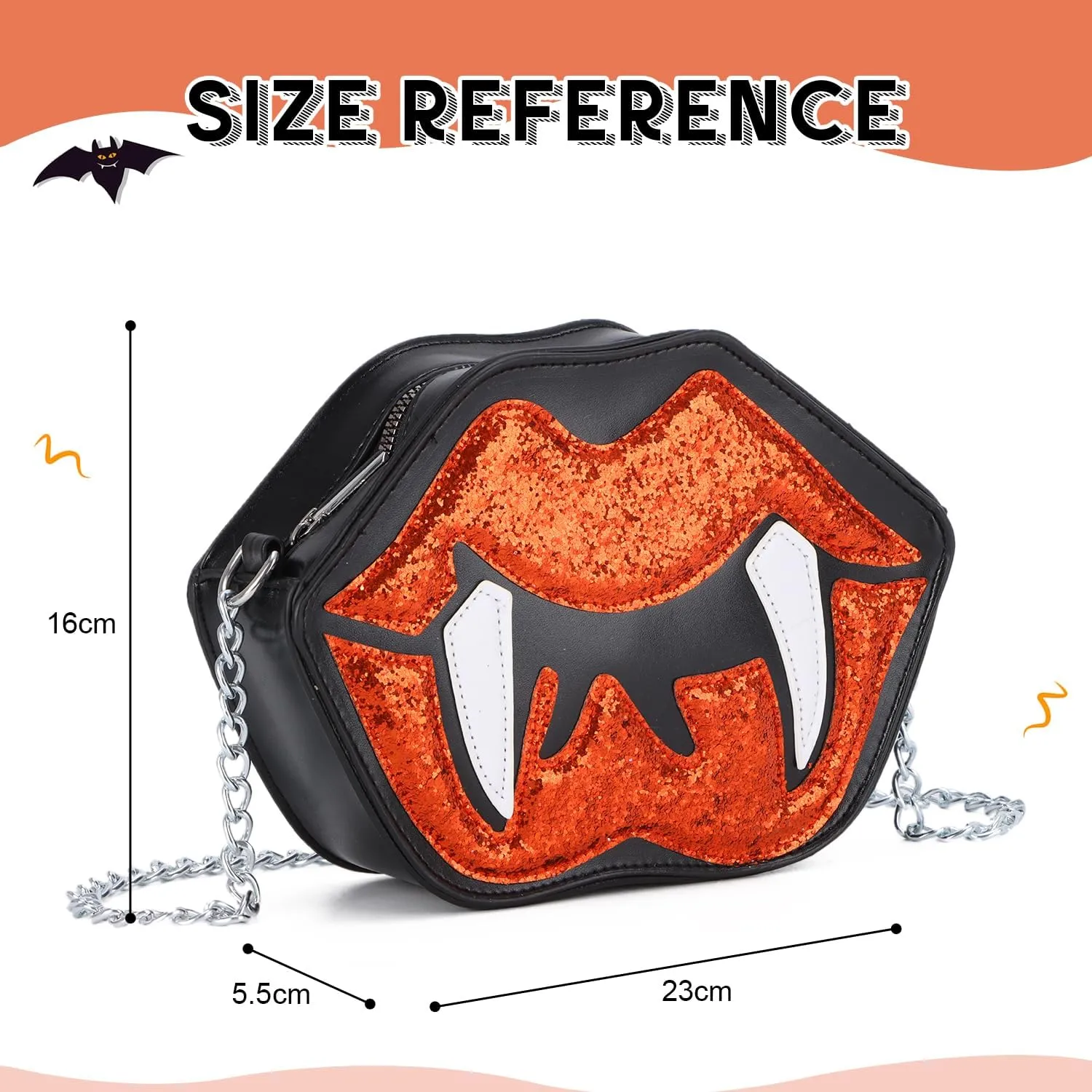 Oweisong Novelty Halloween Purse for Women Fun Shaped Lip Shoulder Bag Devil Handbag Ghost Crossbody Bag