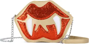 Oweisong Novelty Halloween Purse for Women Fun Shaped Lip Shoulder Bag Devil Handbag Ghost Crossbody Bag