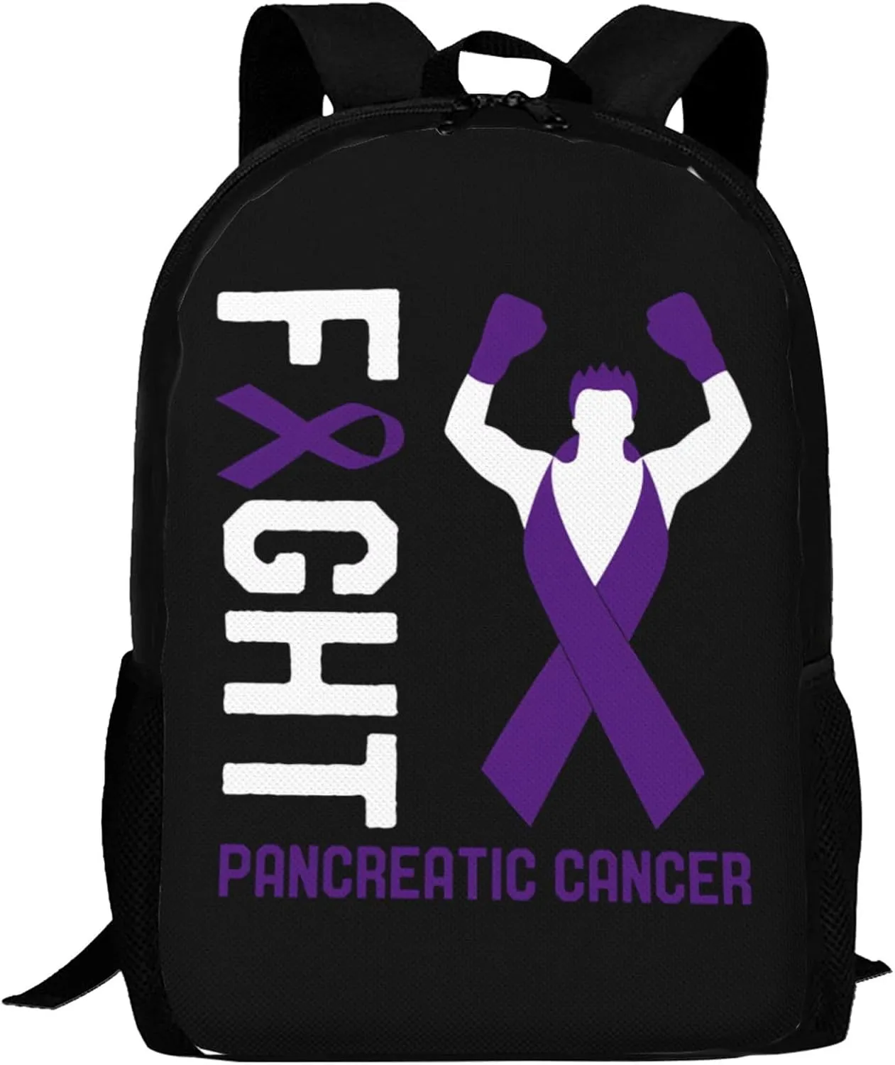 Pancreatic Cancer Awareness Backpack Lightweight Large Capacity Laptop Backpack Travel Backpacks for Unisex