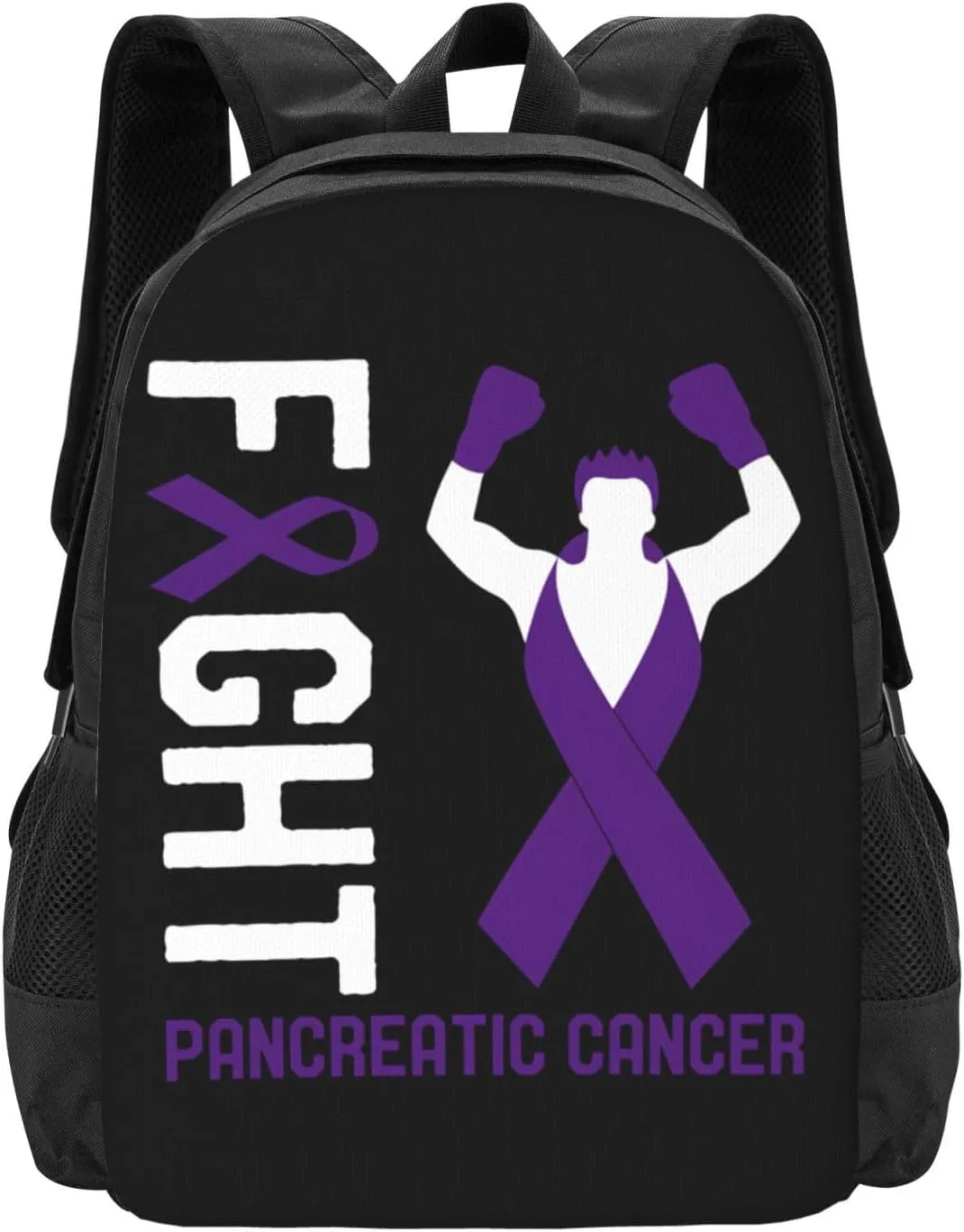 Pancreatic Cancer Awareness Backpack Lightweight Large Capacity Laptop Backpack Travel Backpacks for Unisex