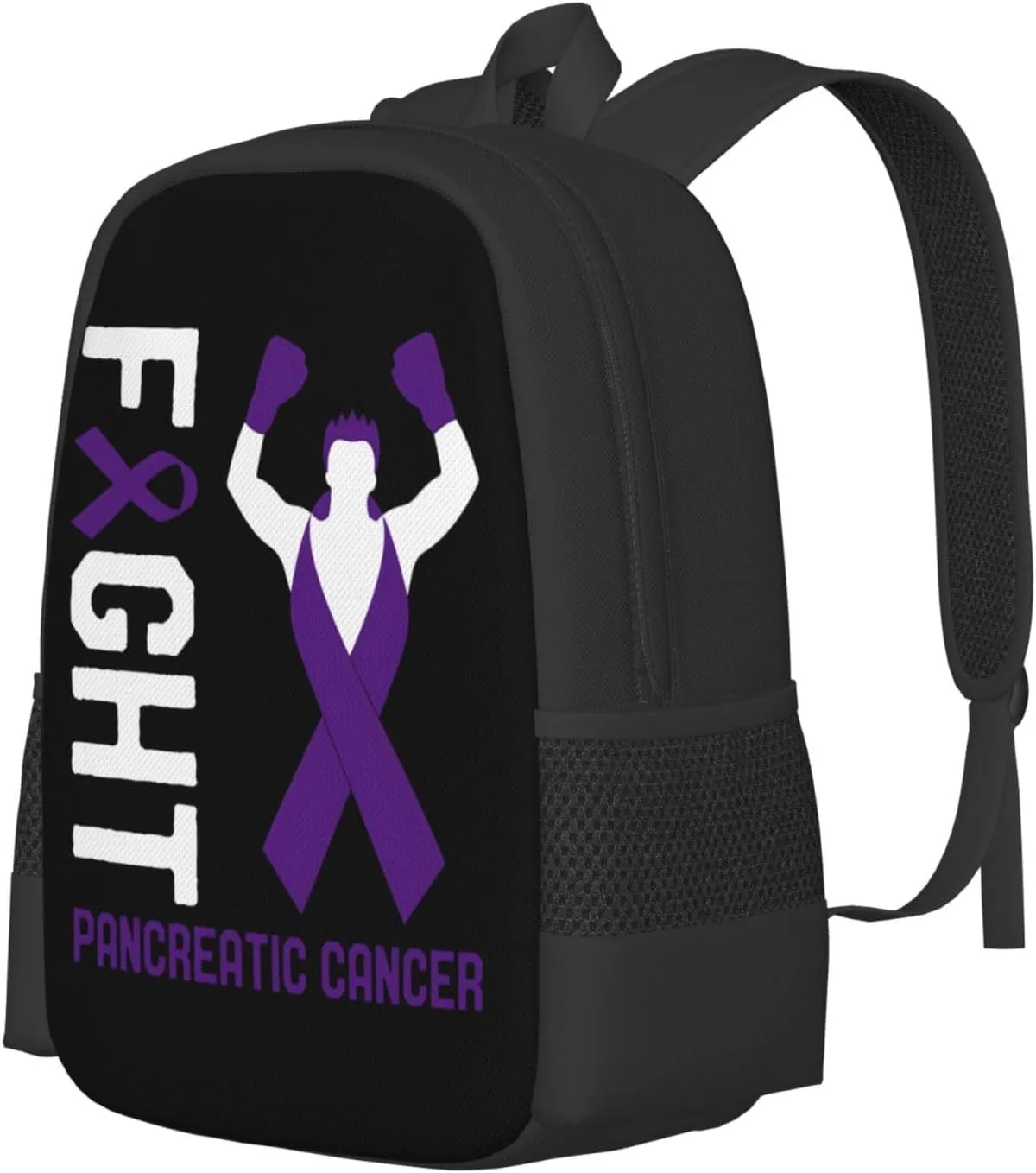 Pancreatic Cancer Awareness Backpack Lightweight Large Capacity Laptop Backpack Travel Backpacks for Unisex