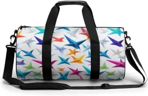 Paper Swallow Birds Funny Gym Bag Travel Tote Bag Duffel Bag for Men Women Weekender Sports Vacation