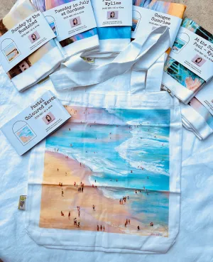 Pastel Coloured Waves by Aileen Anderson Tote Bag