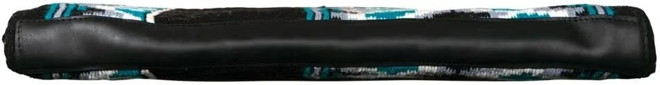 Performance Wool Top Contour Horse Saddle Pad | Enhances Comfort | Vibrant Navajo Design | Contoured Fit | Synthetic Fur Fleece Lining