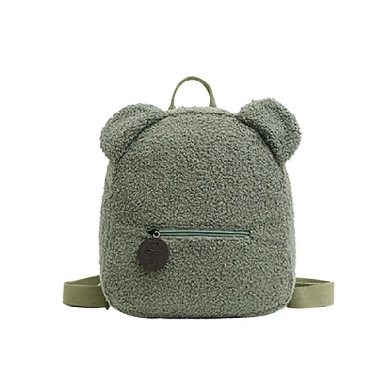 Personalised Bear Backpacks Custom Name Portable Children Travel Shopping Rucksacks Women's Cute Bear Shaped Shoulder Backpack