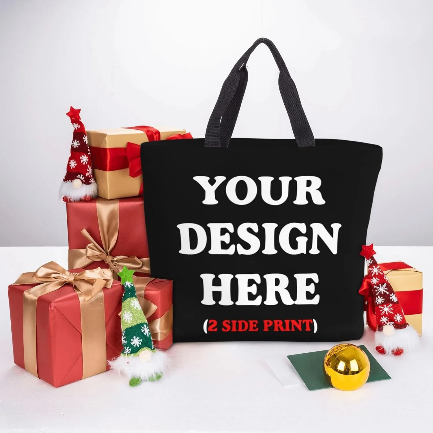 Personalized Custom Tote Bag For Travel & Business - Add Your Design - Reusable Shoulder Bag For Women