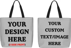 Personalized Custom Tote Bag For Travel & Business - Add Your Design - Reusable Shoulder Bag For Women