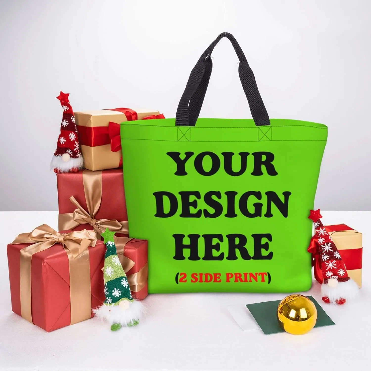 Personalized Custom Tote Bag For Travel, Business, Shopping - Add Your Design - Shoulder Bag For Women