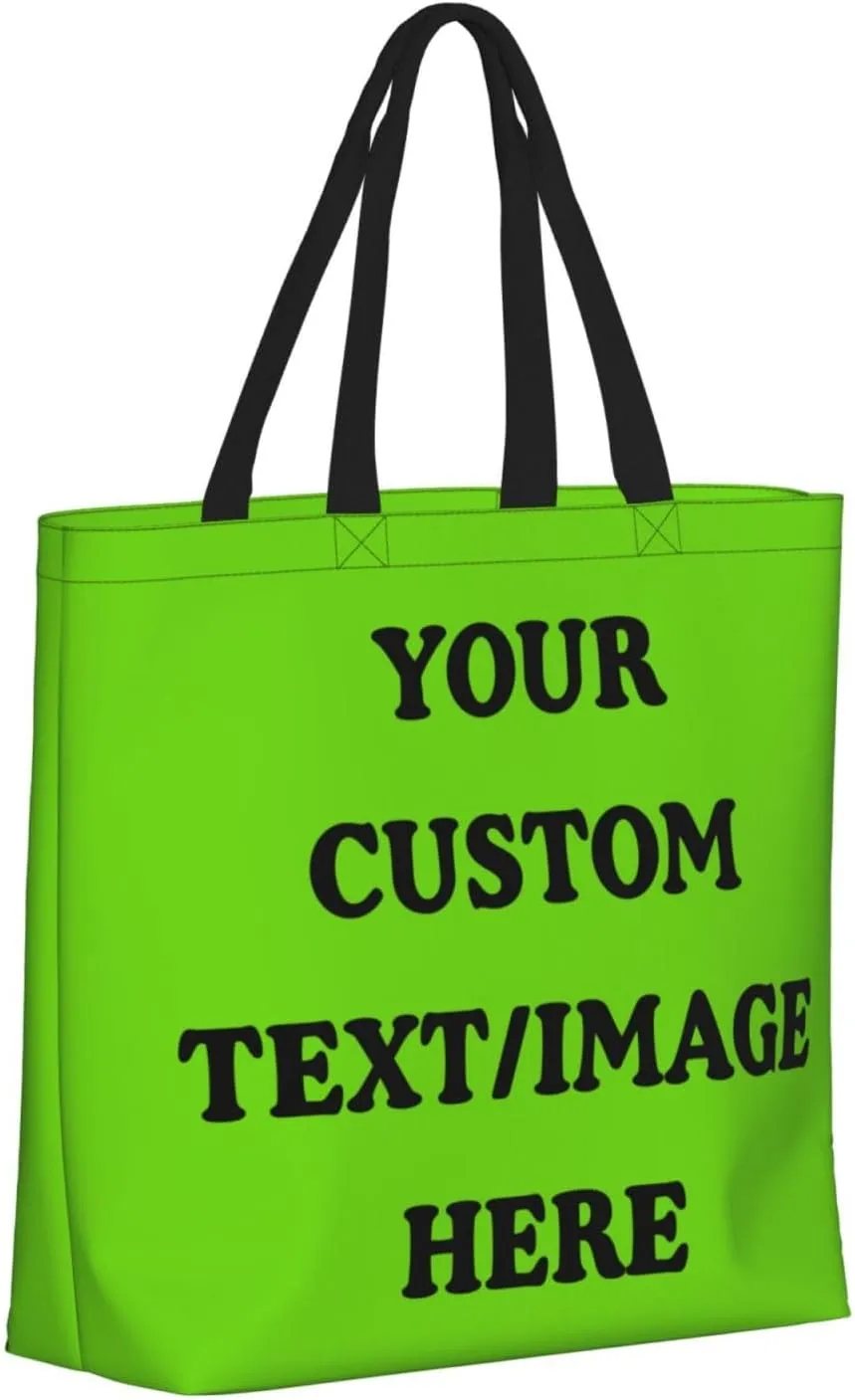 Personalized Custom Tote Bag For Travel, Business, Shopping - Add Your Design - Shoulder Bag For Women