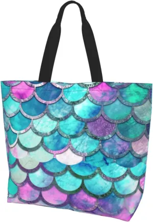 Pink Peach Pattern Printed Shoulder Bag for Women Casual Handbag Shopping Bag