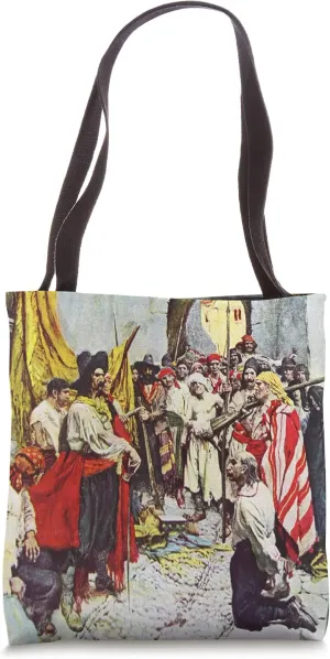 Pirate Crew Pillaging a Colonial City Tote Bag