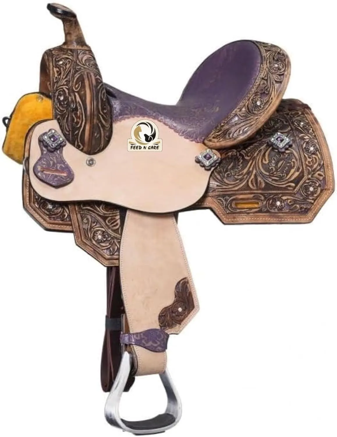 Pony & Adult Classic Premium Leather Comfort Western Barrel Racing Trail Horse Saddle Seat 10"-18" Inch