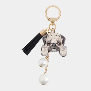 Pooch Bag Charm   Key Fob - Brown