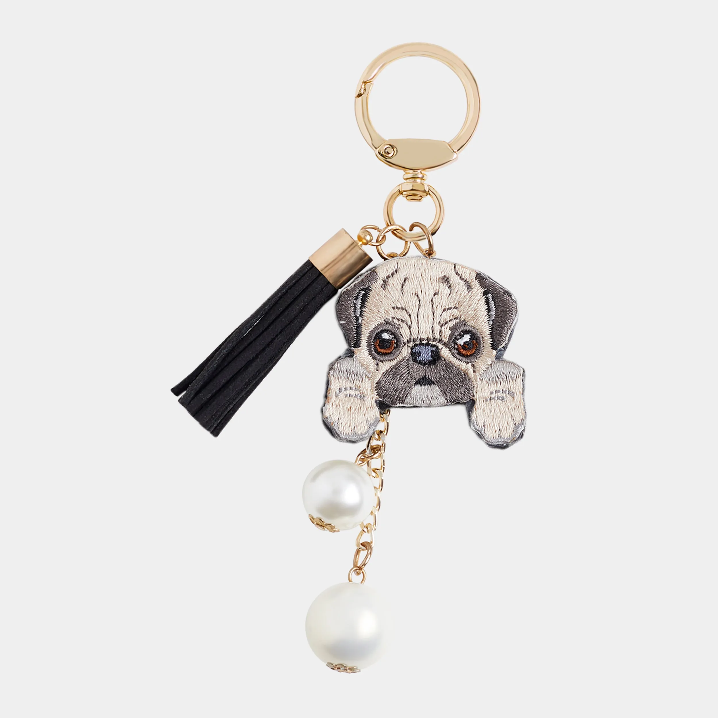 Pooch Bag Charm   Key Fob - Brown