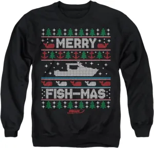 Popfunk Boston Whaler Merry Fish-mas Unisex Adult Crewneck Sweatshirt