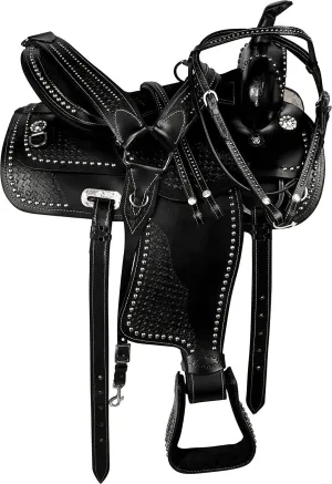 Premium Leather Western Barrel Racing Adult Horse Saddle Tack Size 10" to18 inches Seat Available