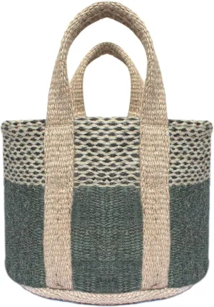 Printed Jute Small Top-Handle Bag Durable & Stylish (9"x7"x6")