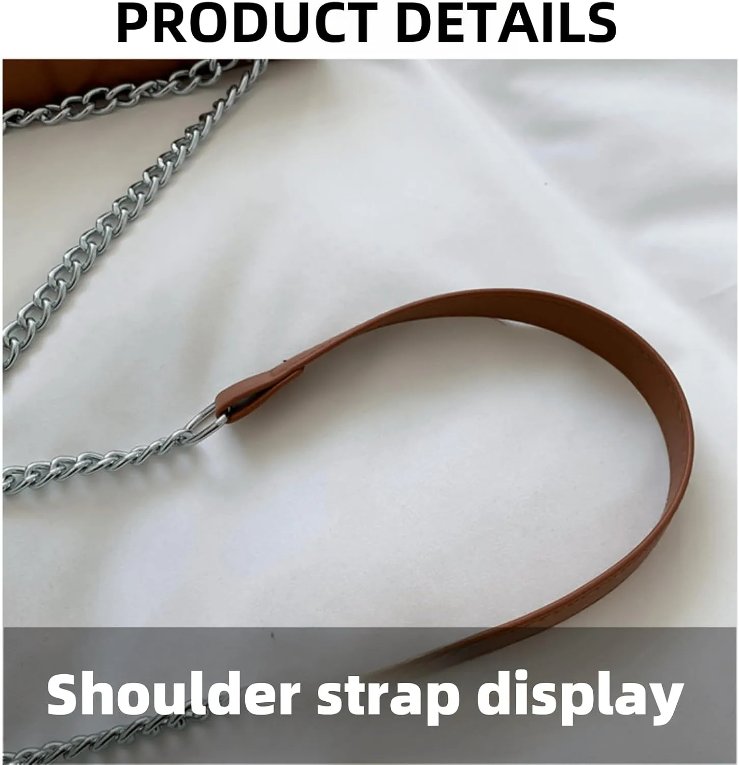 PU Leather Crossbody Purse for Women Trendy Ladies Shoulder Bag with Chain Designer Purses