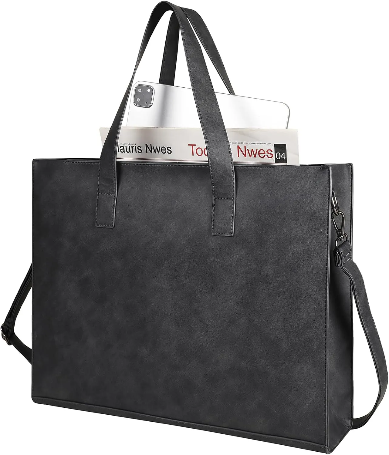 PU Leather Tote Bag for Women，Large Shoulder Tote Bag with Zipper，Leather Crossbody Bag，Top Handle Bag，Handbag