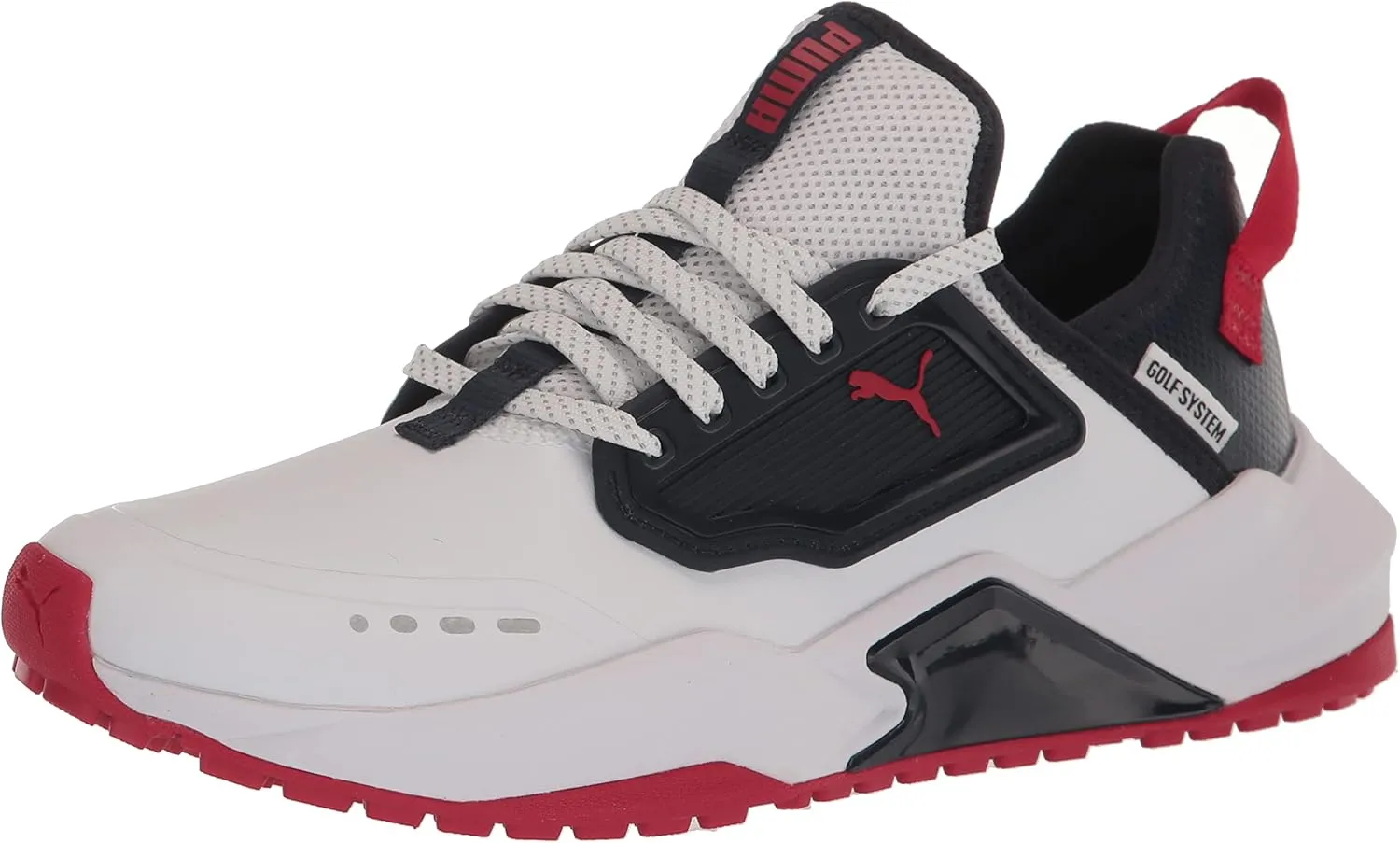 Puma Golf Men's Gs.One Golf Shoe, Puma White/Navy Blazer/Ski Patrol, 10.5