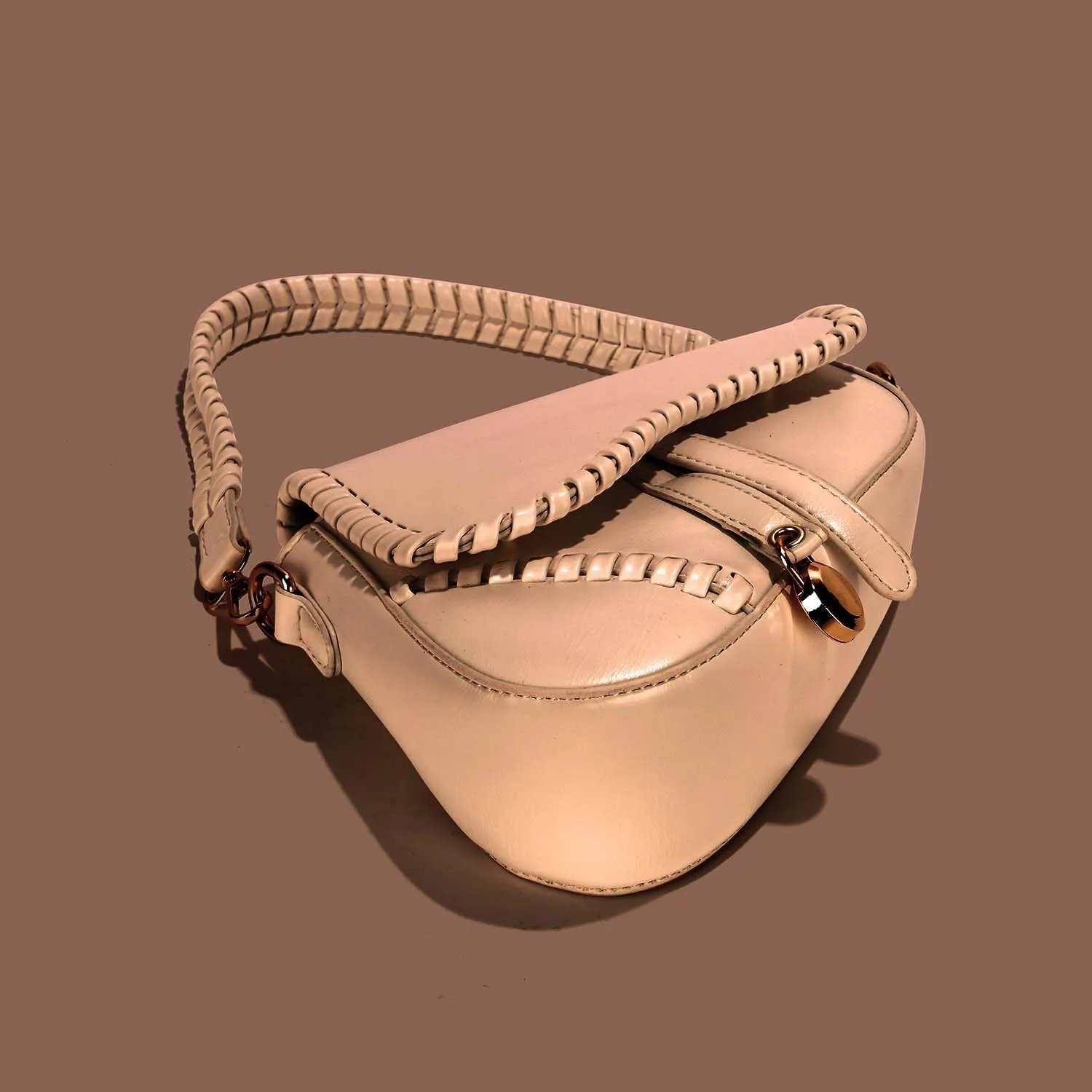 PURFANREE Women Trendy Saddle Shoulder Bag Clutch Purse Underarm Handbag Satchel HandBag Crossbody Bag