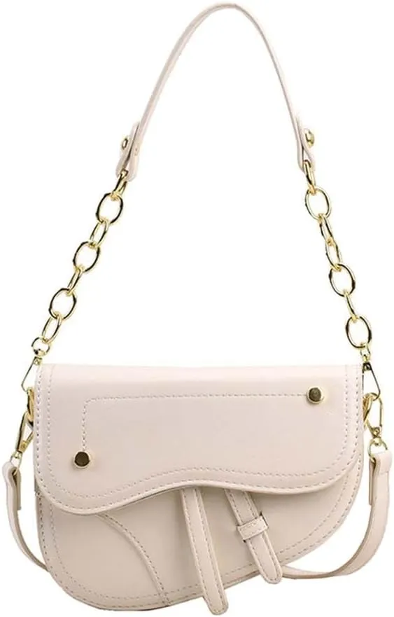 PURFANREE Women Trendy Small Clutch Purse Saddle Shoulder Bag Underarm Handbag Satchel HandBag Crossbody Bag
