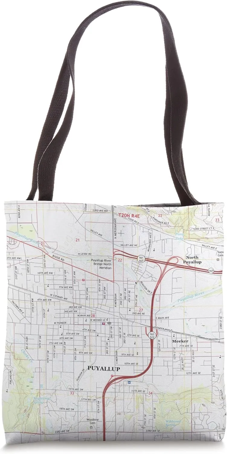 Puyallup WA Map (2017) Tote Bag