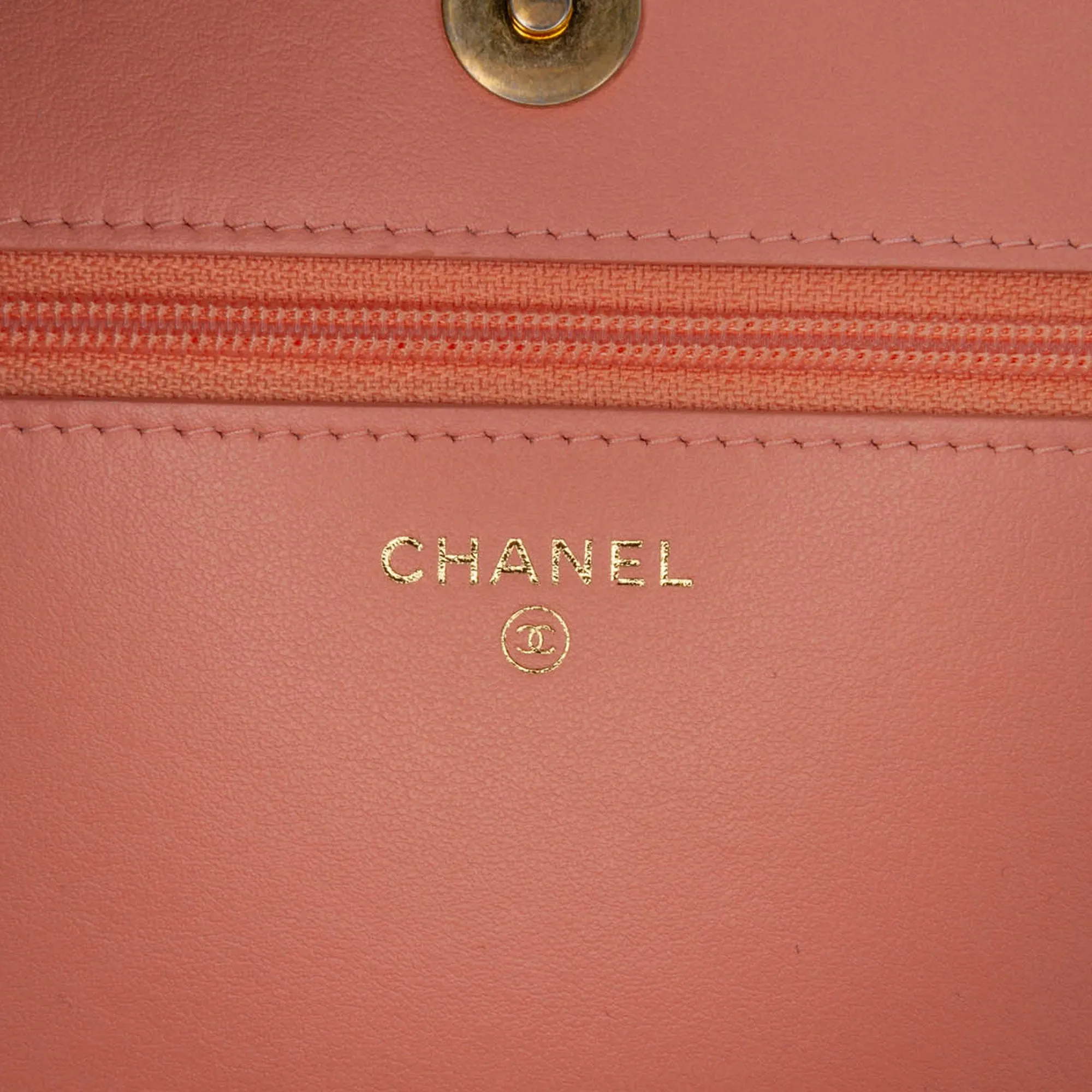 Quilted Caviar Boy Wallet on Chain