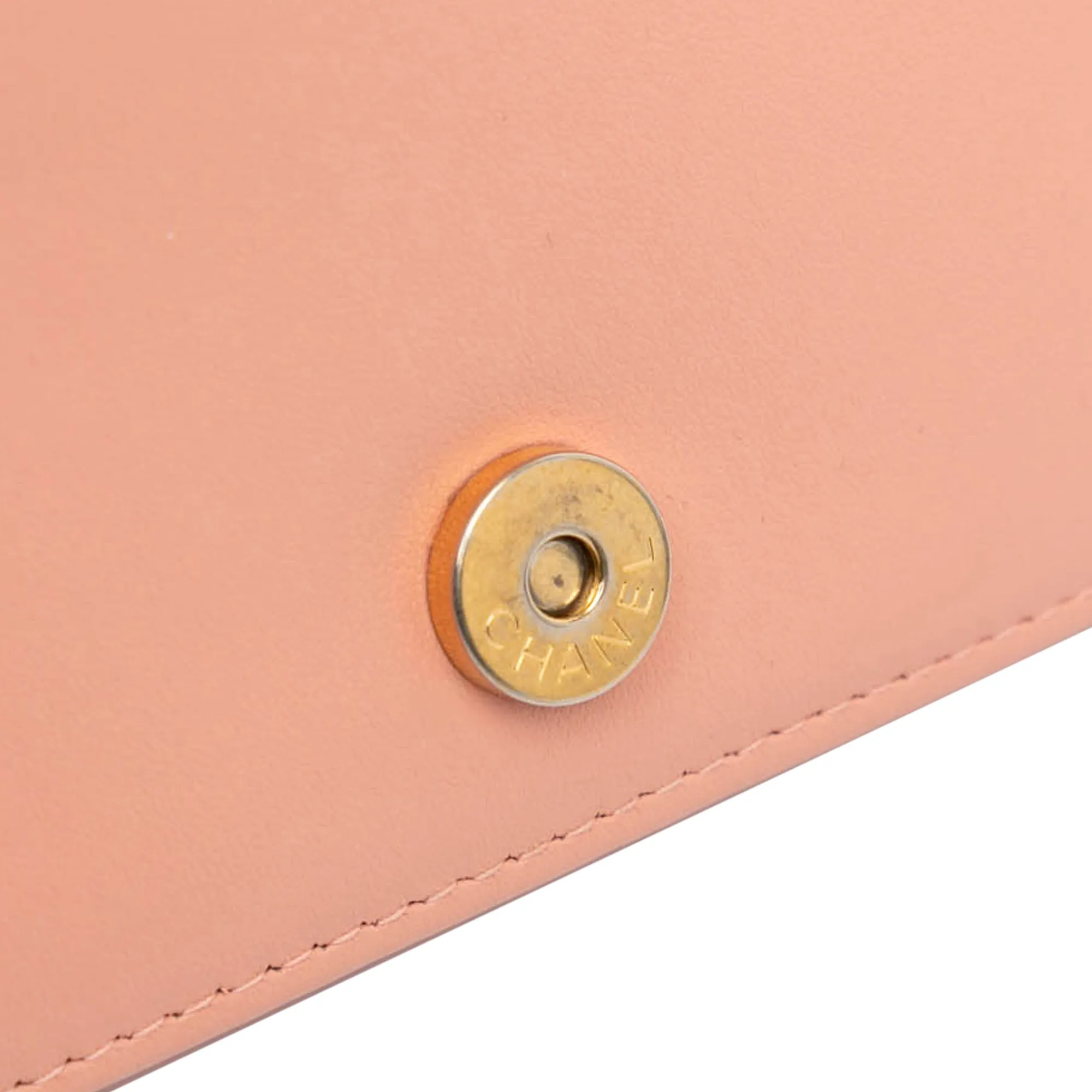 Quilted Caviar Boy Wallet on Chain