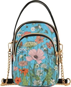 Quilted Crossbody Bag Small Shoulder Purse Women's Handbags Phone Purse with Chain