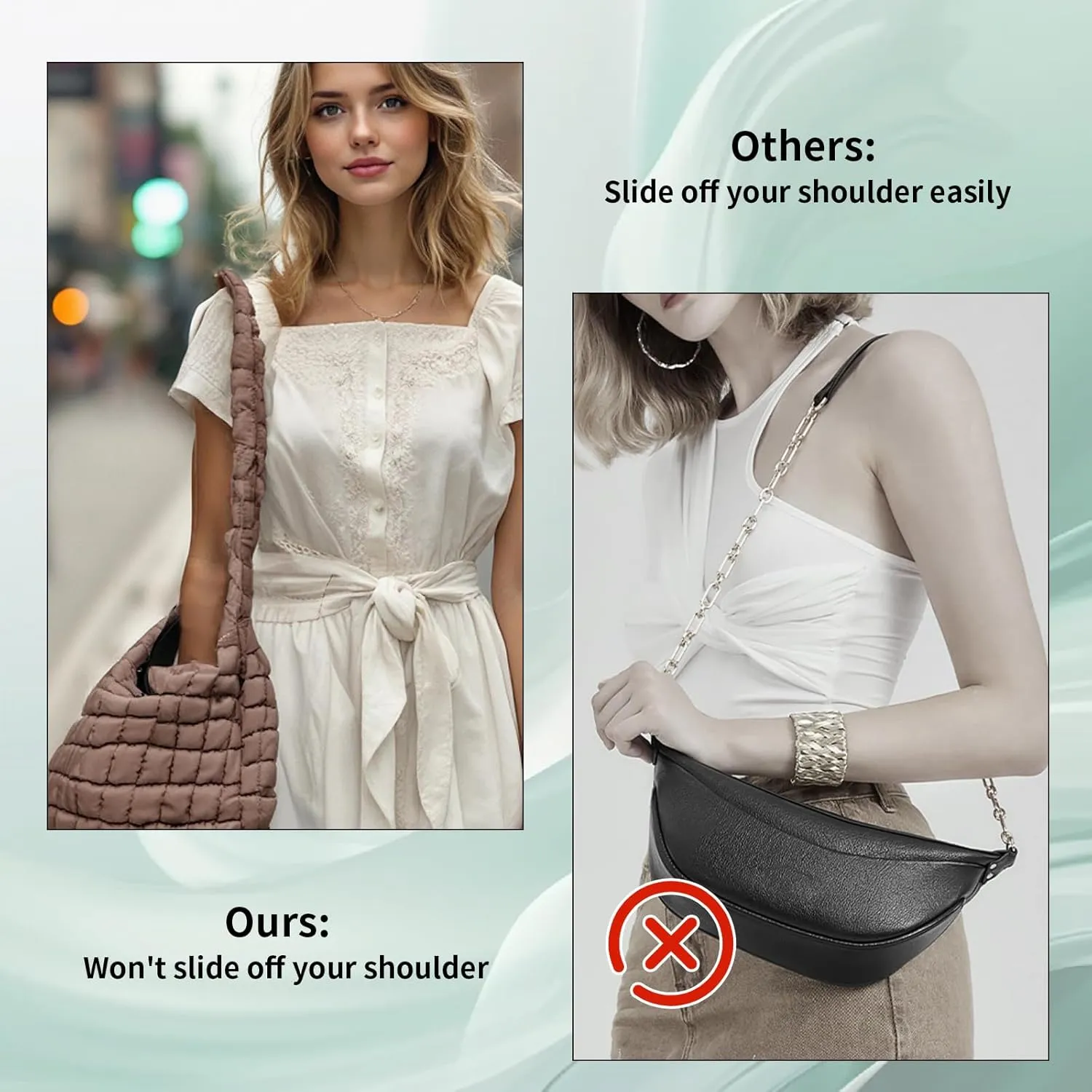Quilted Puffy Tote Bag for Women – Large-Capacity Nylon Puffer Crossbody Bag with Zipper
