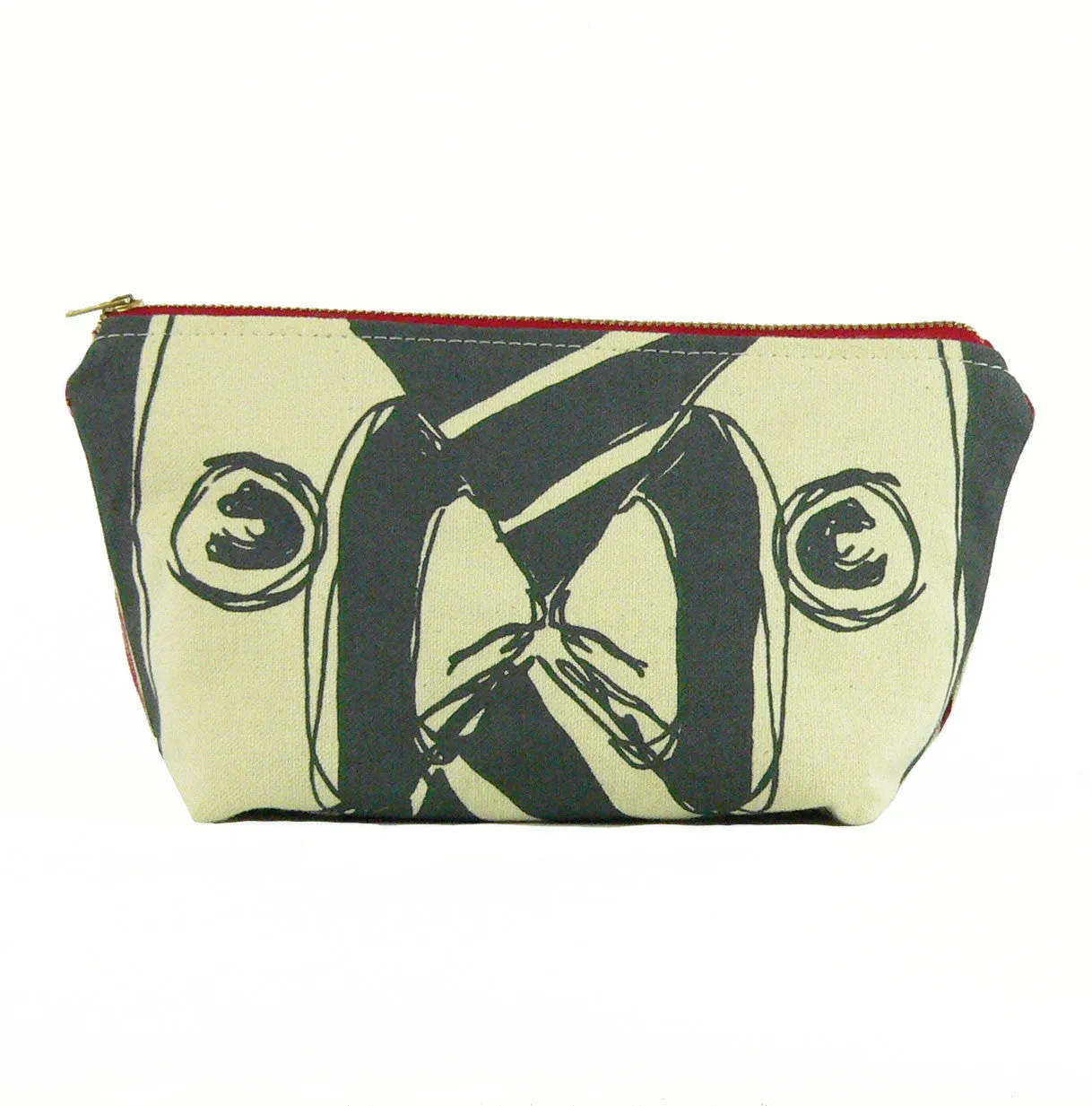 "Mirrored" in Red & Gray- Fat Bottom Bag- Medium