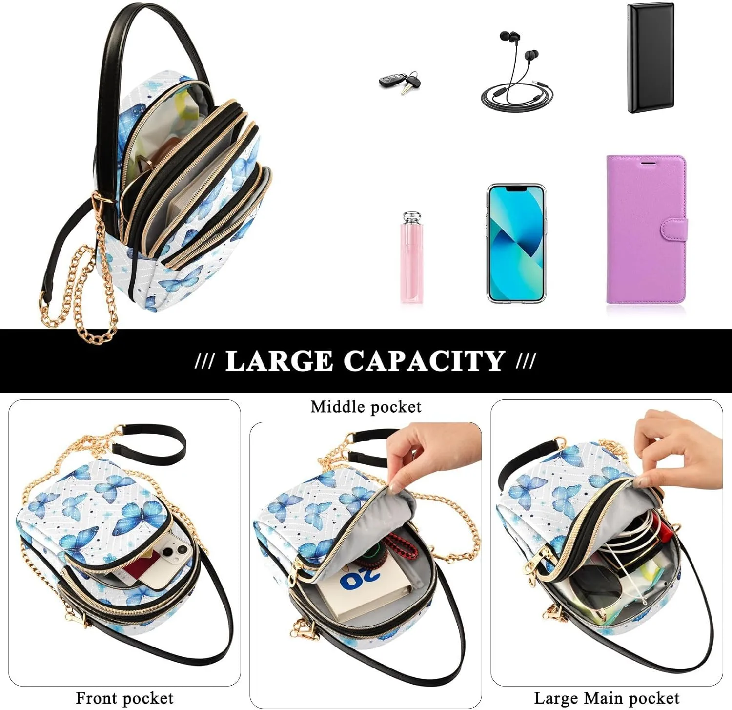Red and Green Tomato Lady Crossbody Bag, Casual Crossbody Purse Crossbody Shoulder Bag, Crossbody for Women Trendy