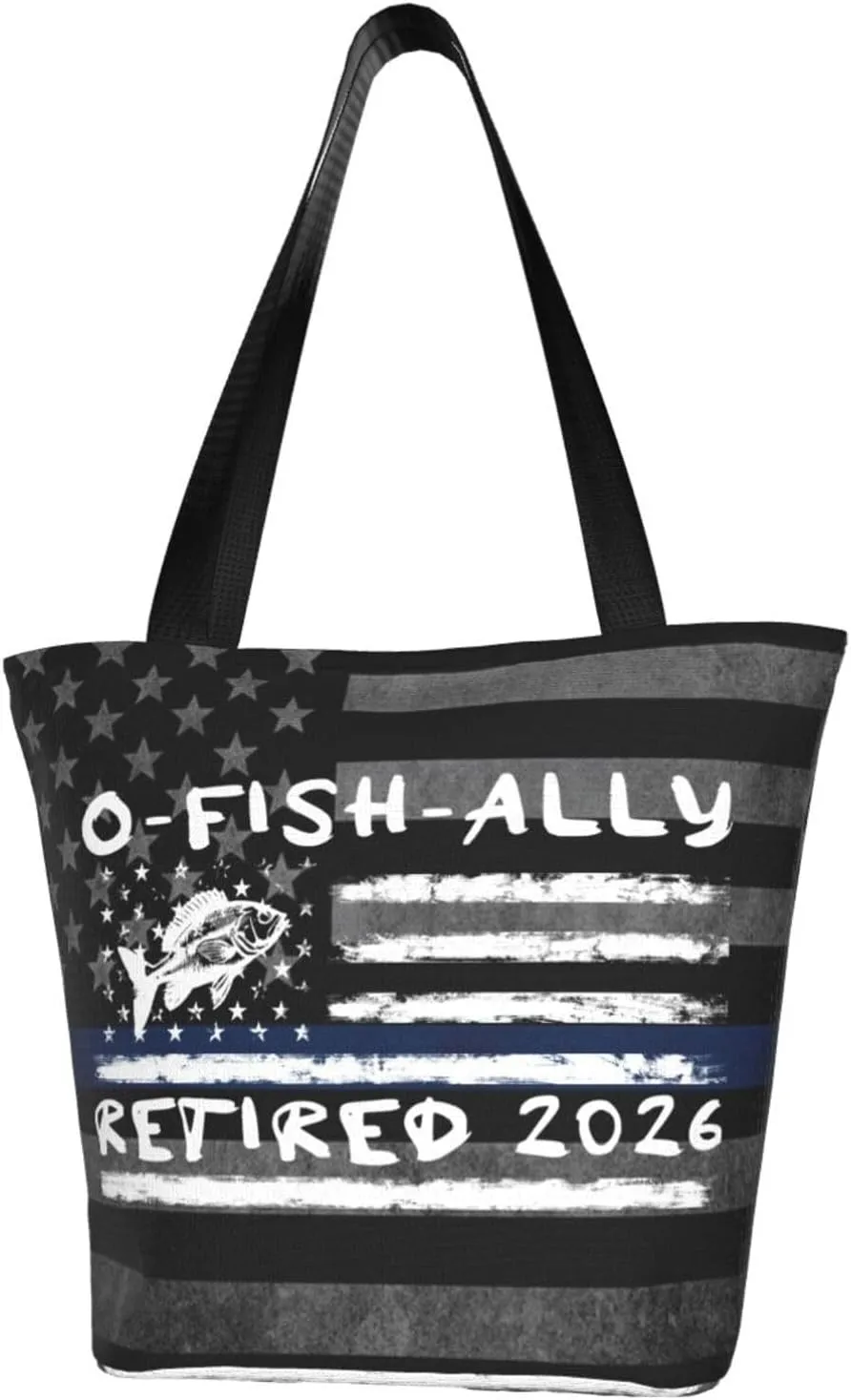 Retirement Fisherman O-Fish-Ally Retired 2026 Fashion Shoulder Bag Large Capacity For Man Or Woman