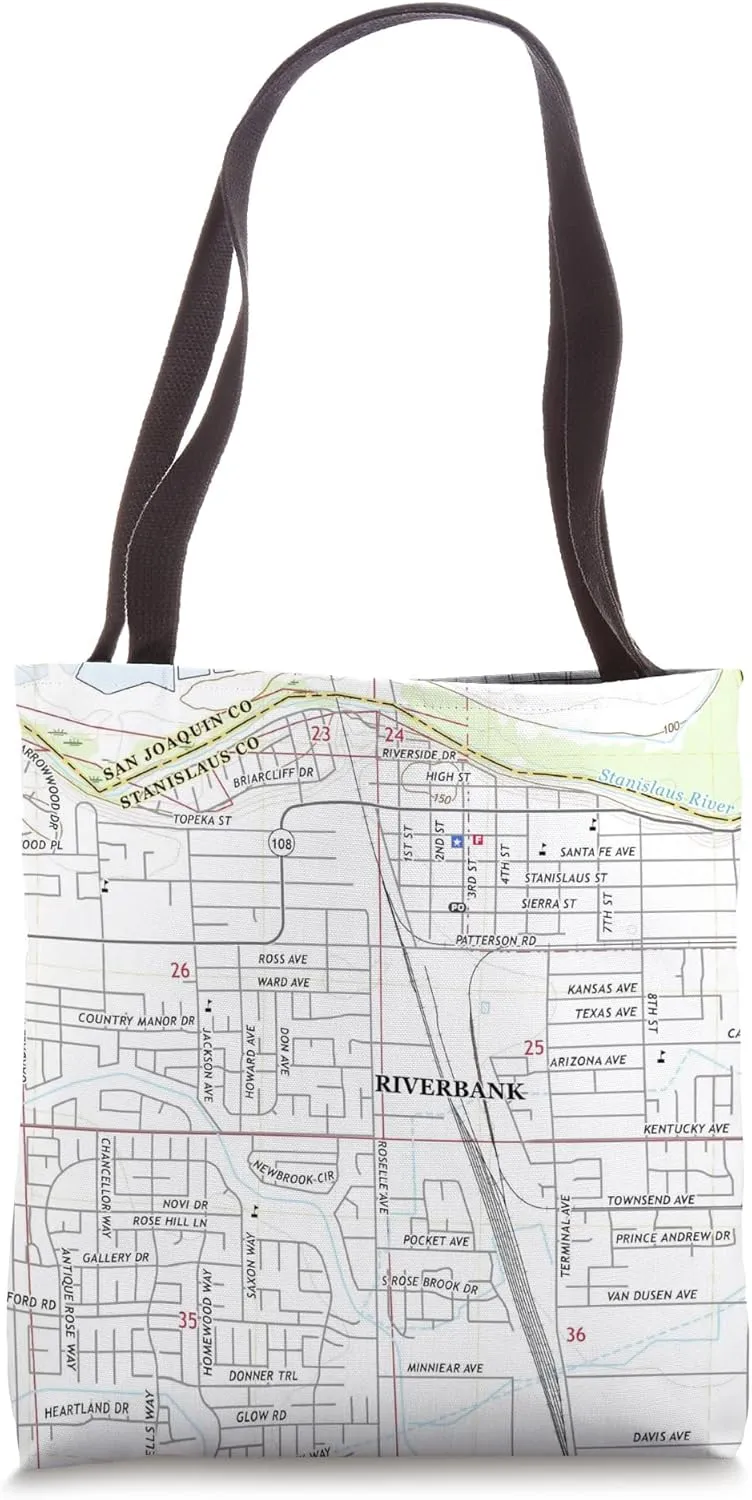 Riverbank CA Map (2018) Tote Bag