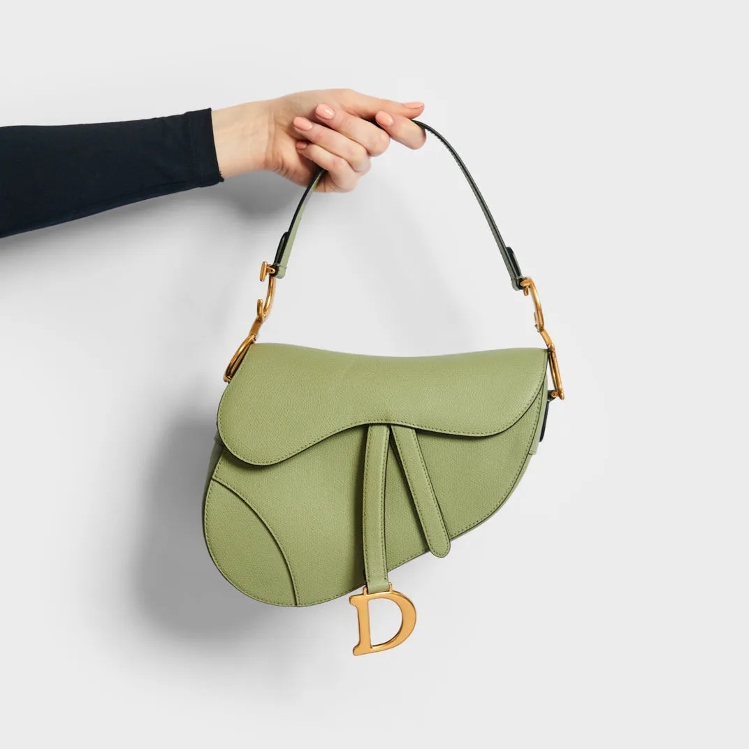 Saddle Bag in Cedar Green Grained Calfskin