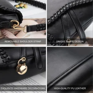 Saddle Shoulder Bag,Saddle Underarm Bag with Crossbody Shoulder Strap,Retro Crossbody Bags Underarm Vintage Handbag Satchel