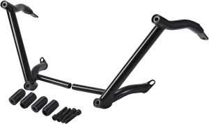 Saddlebag Tip Over Saddle Bag Guard Crash Bars Protection Fit Harley Touring Street Glide Road Glide Road King Ultra Classic 2009-2024 (Gloss Black)