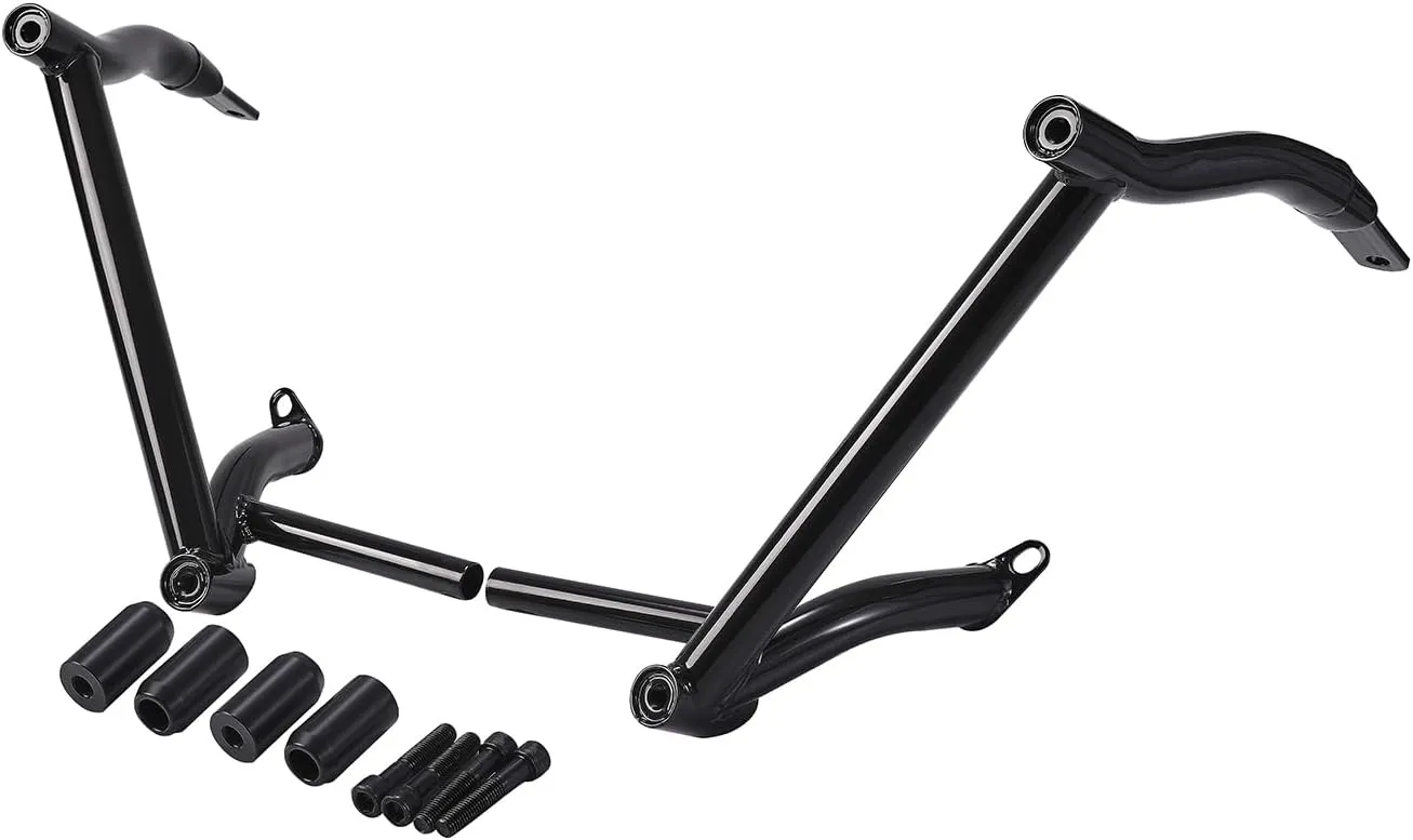 Saddlebag Tip Over Saddle Bag Guard Crash Bars Protection Fit Harley Touring Street Glide Road Glide Road King Ultra Classic 2009-2024 (Gloss Black)